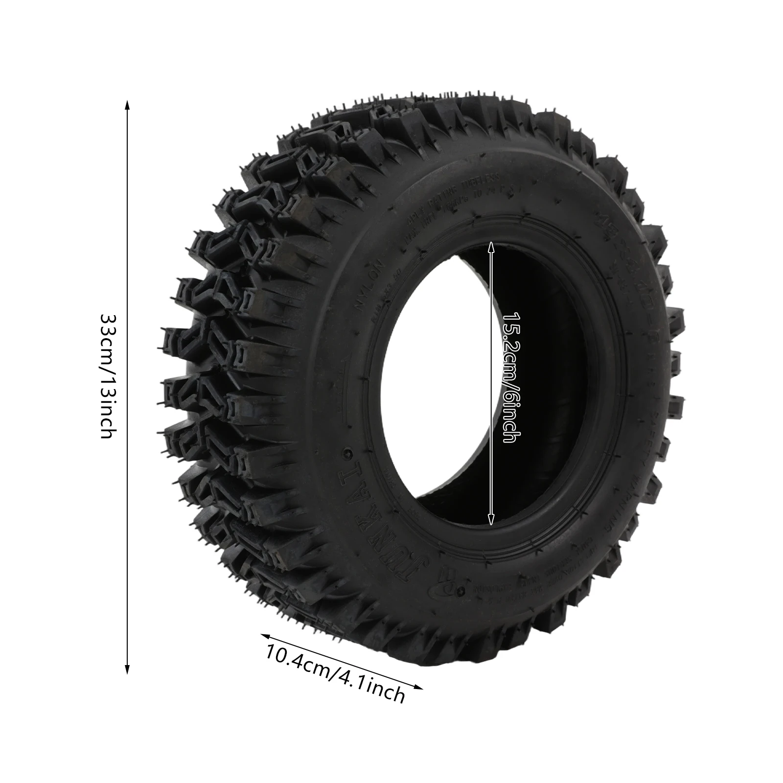 

2 Pcs 13x4.10-6 ATV/UTV Tires Set, Lawn Mower Replacement Tires 4PR 352 lbs Load for Snow Blower Garden Tractor