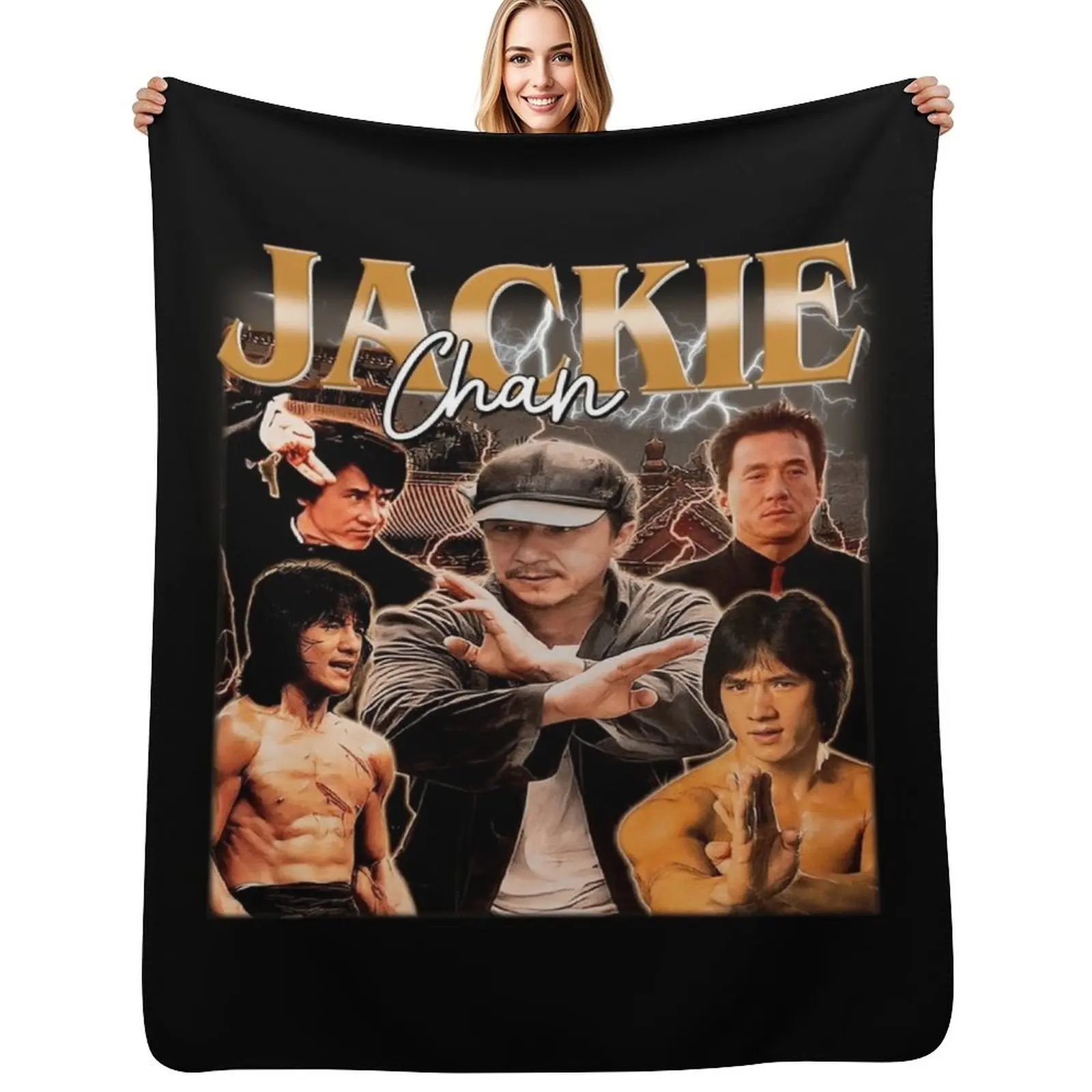 Jackie Kungfu Martial Arts Throw Blanket Hair Luxury Brand Tourist Thin Luxury St Luxury Throw Blankets