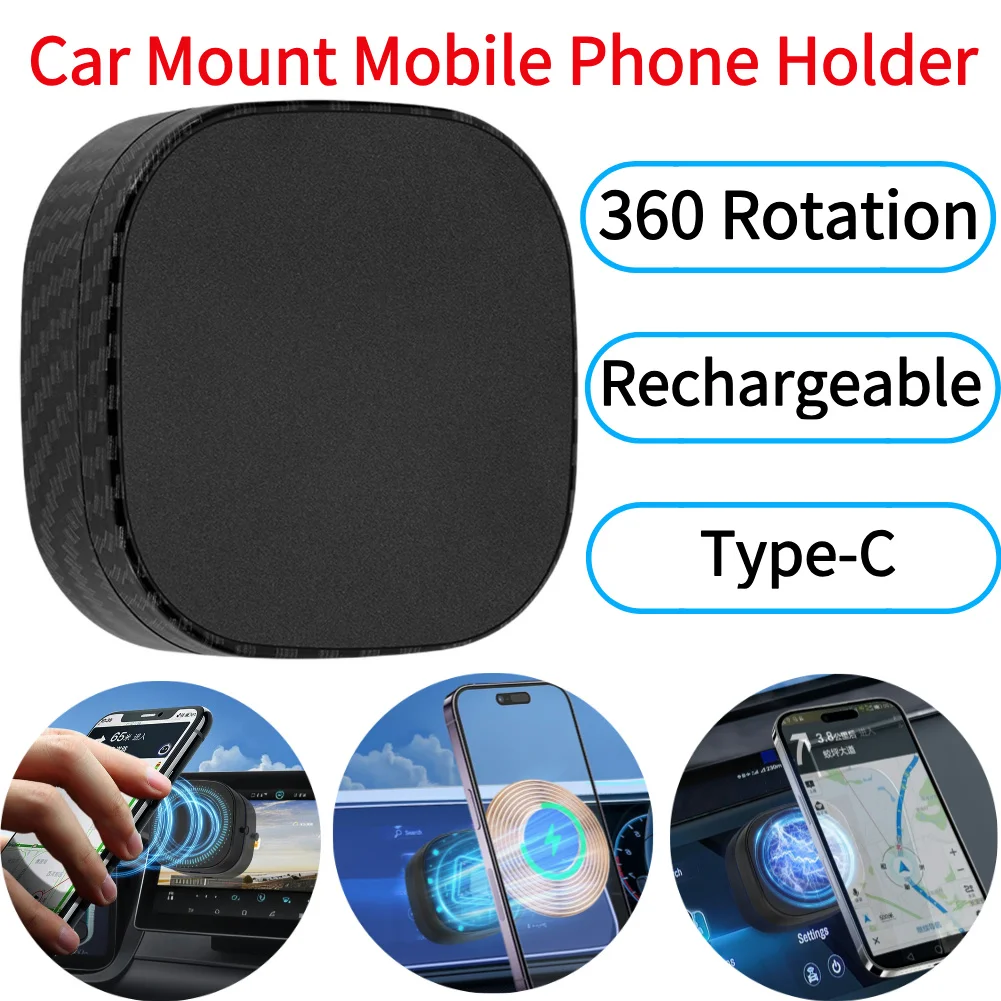 

Car Magnetic Vacuum Adsorption Bracket 360 Degree Rotating Mobile Phone Holder For 4.7inch Or Above Smartphone Car interior Part