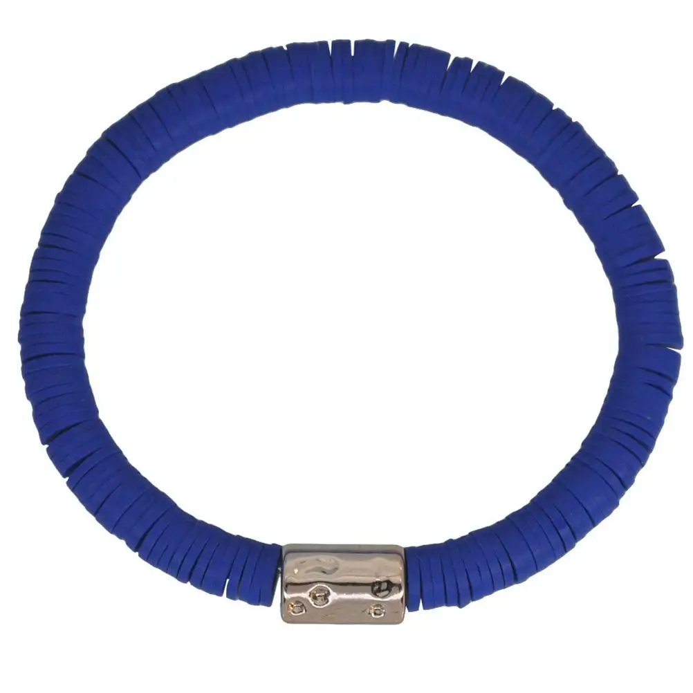 

Clay Bracelet Bohemian Style Bracelets Beaded Stretch Waves Polymer Bangle Custom