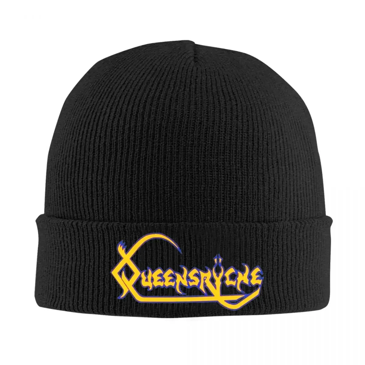 

Women Men Knit Cuff Beanie Queensrﾫche Rock Band Merch Warm Skull Knitted Hat Cap Rock Music Bonnet Hats