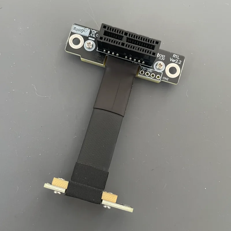 2025 جديد Riser PCI-E 2.0/3 0/4.0 X1 تمديد كابل، ثنائي الزاوية اليمنى كارت الصوت واجهة الشبكة اللاسلكية فتحة للبطاقات التوسع