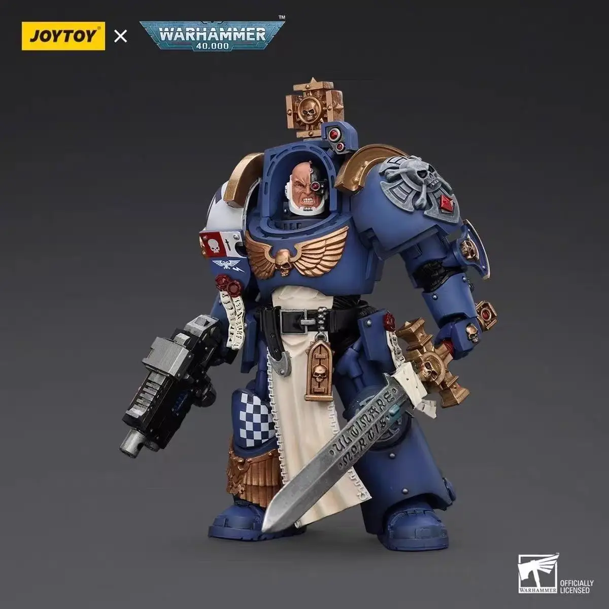 JOYTOY 1/18 Figurka Akcji 40K Kapitan Ultramarines w Zbroi Terminatora Kolekcja Anime Model Militarny