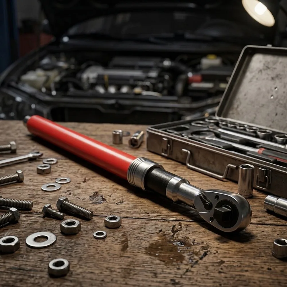 3-in-1 Adjustable Wrench with Quick-Release Driver Head System Compatible with Standard Socket Sizes for Efficient Repairs