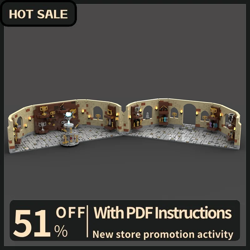 

Новинка, 1810 шт., знаменитый волшебный фильм Moc, модульный трофей, модель комнаты, строительные блоки, креативные идеи «сделай сам», детские игрушки, подарки на день рождения