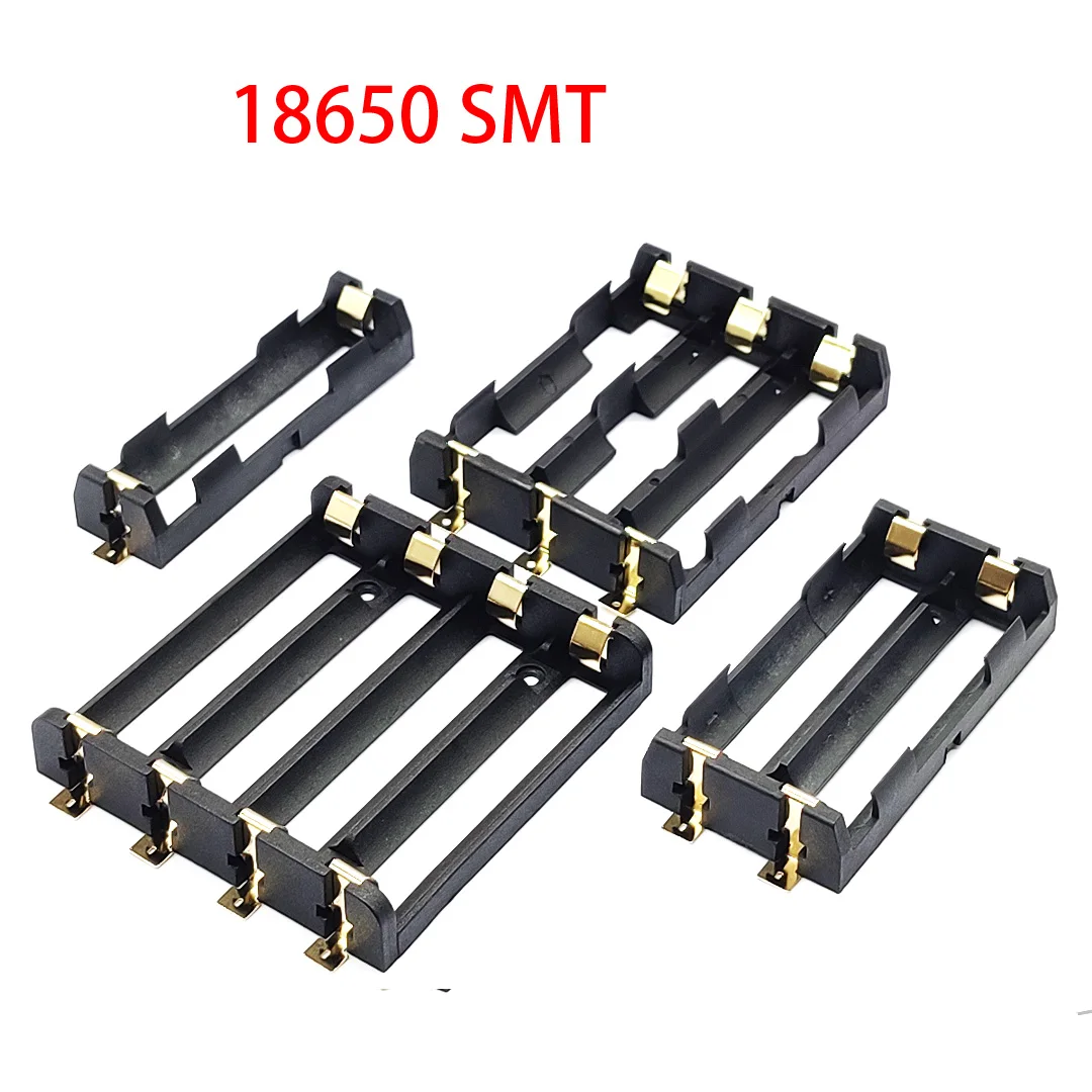 18650 SMT Battery Holder 18650 SMD Battery Box Storage Case Container Power Bank With Bronze Pins Rechargeable SMT 1X 2X 3X 4X