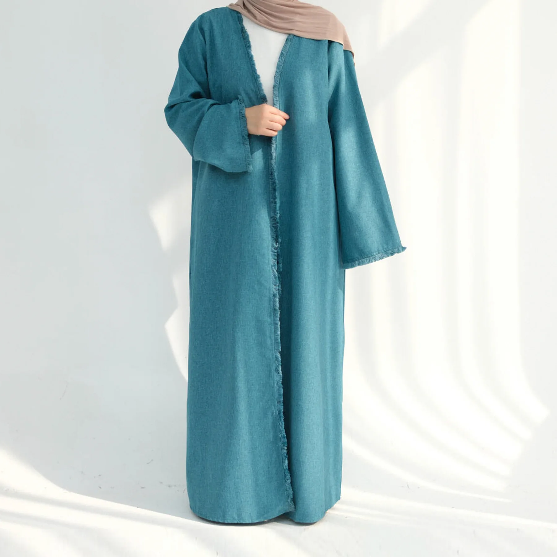 Ramadan Muslim Kimono Cardigan Dubai Open Abaya Kebaya Islam Jalabiya Women Maxi Dress Eid Djellaba Caftan Marocain Femme Robe