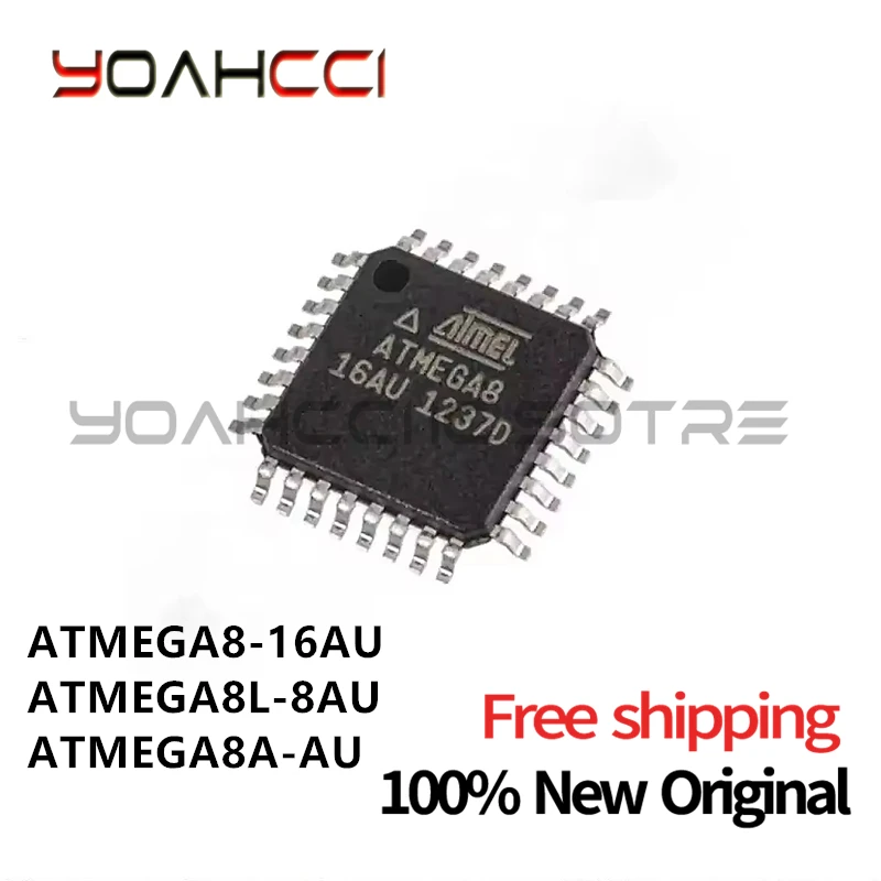 

(50piece)100% New ATMEGA8-16AU ATMEGA8A-AU ATMEGA8L-8AU ATMEGA8 16AU ATMEGA8A AU ATMEGA8L 8AU QFP-32 Chipset