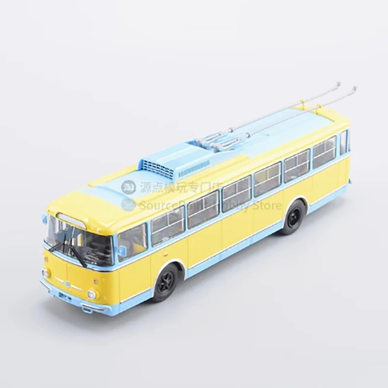 Diecast 1/43 scale Skoda 9TR alloy Russian trolley bus model Adult boy toy Collectible souvenirs Gifts static finished ornaments