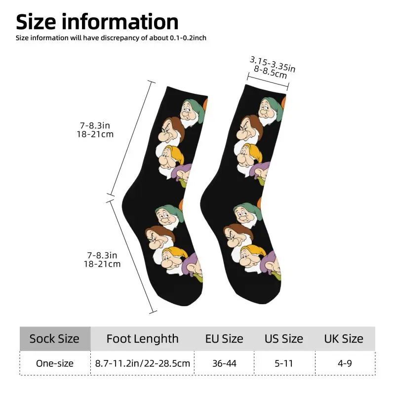 Custom Snow White And The Seven Dwarfs Dress Socks Mens Womens Warm Fashion Crew Socks