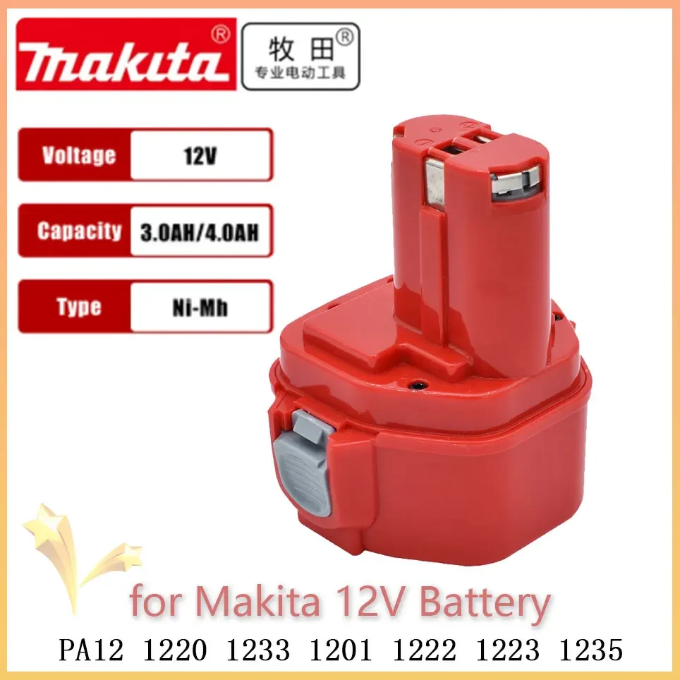 Makita 12V Battery 3000mAh PA12 Replacement Batteries For PA12 1200 1220 1201 Drill Tools Bateria For Makita Battery Charger