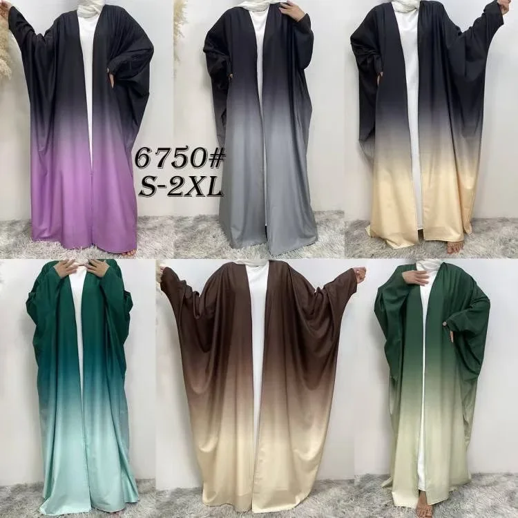 Women Eid Muslim Abaya Morocco Ramadan Cardigan Modest Dubai Long Robe Kaftan Islam Arab Jalabiya Loose Casual Slight Srech