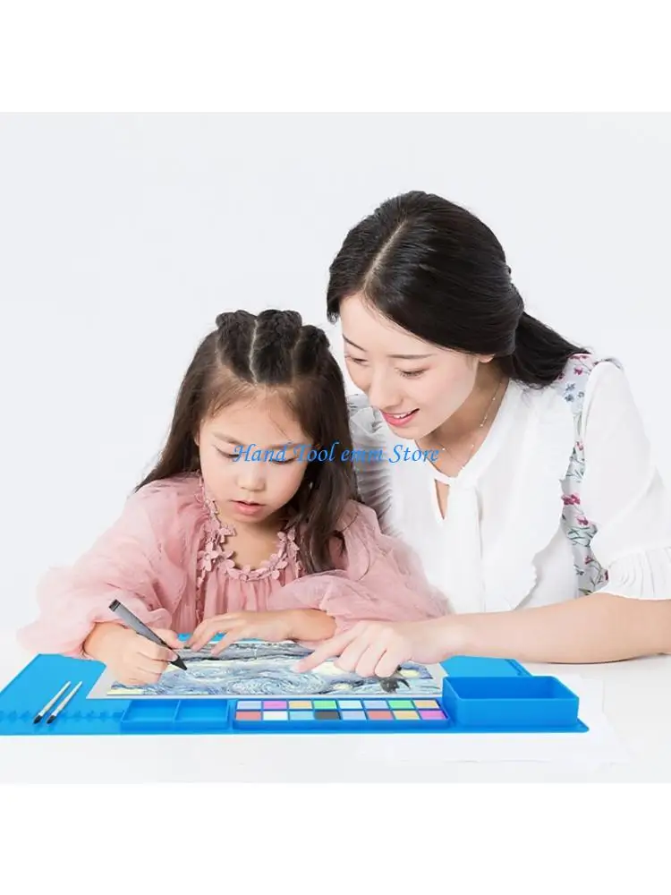 

H37F Childrens Art Mat Design Slip Proof Surfaces for Hand Craft Painting Activity