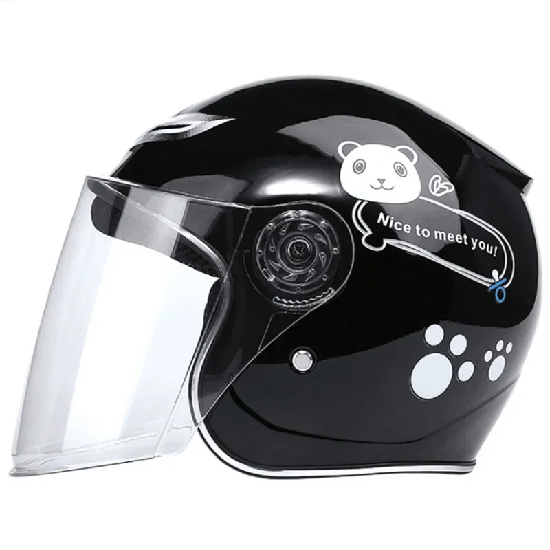 

Cute Personality Kids Motorcycle Scooter Helmet 50-54cm Safety Bicycle Helmet for Children 6-10 Years Red Yellow Blue