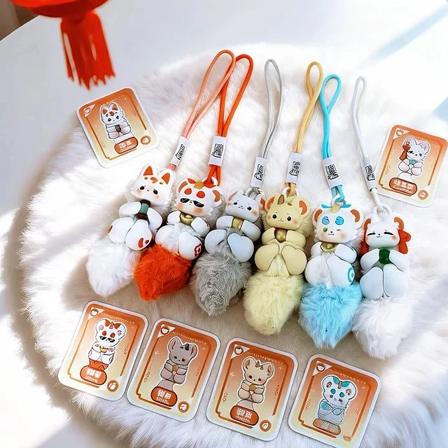 

Fabulous Beasts Divine Beast Treasure Presentation Series Blind Box Figure Doll Vinyl Mystery Box Pendant Surprise Bag Charm Toy