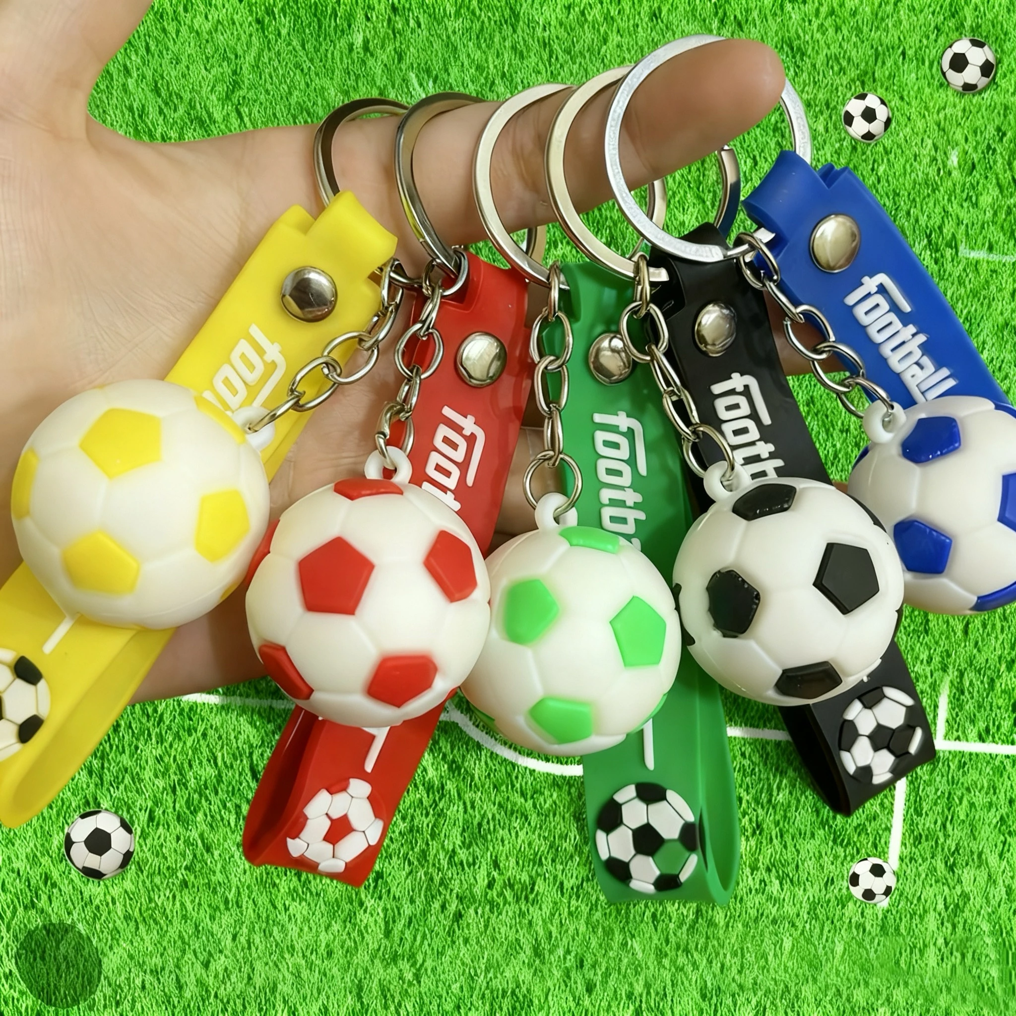 دائم كرة القدم حلقة رئيسية حقيبة تذكارية سلسلة المفاتيح سحرية لهدية الاستاد والاستخدام اليومي