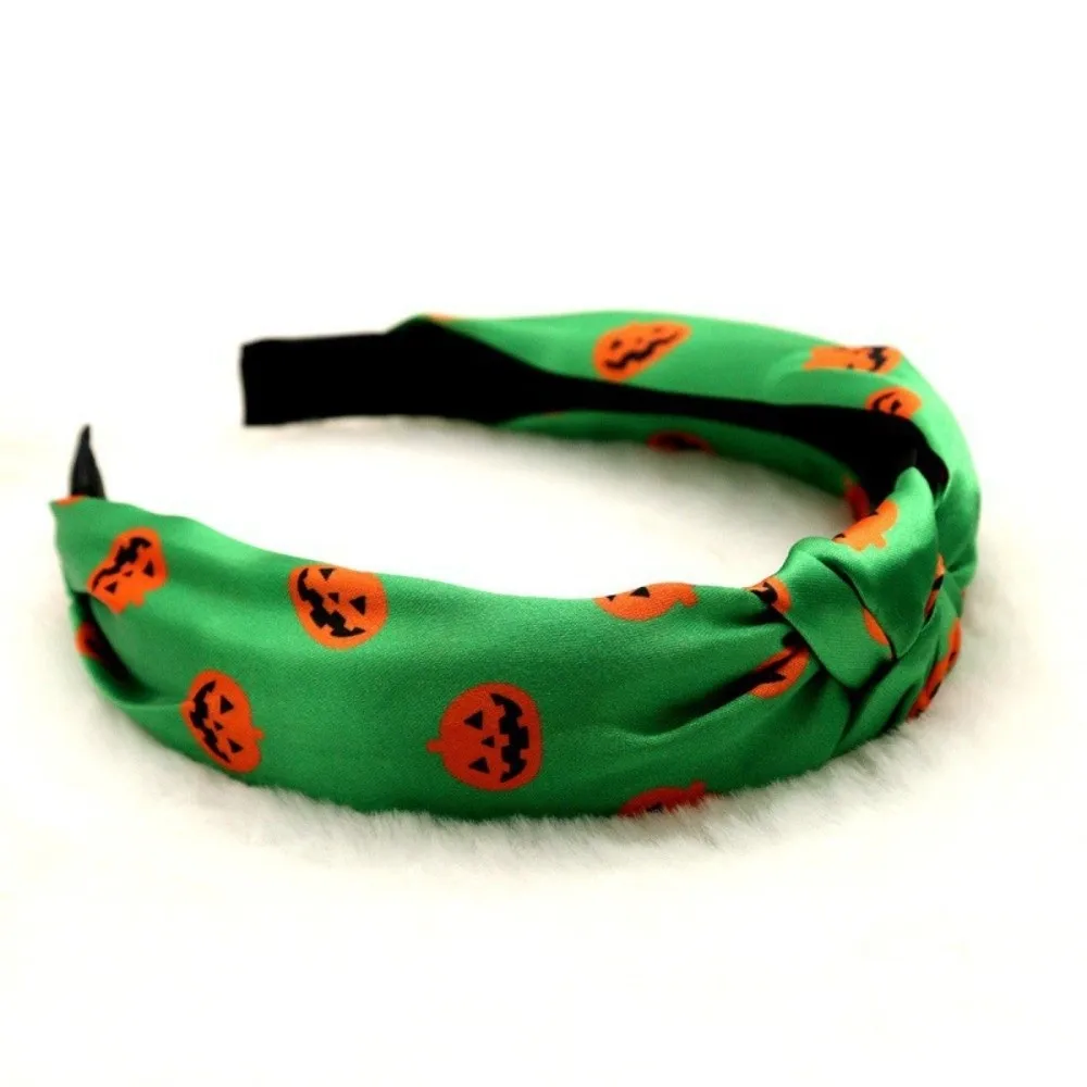 

Horrible Pumpkin Head Headband Festival Wear Gothic Halloween Hair Hoop Spider Web Cartoon Ghost Print Hairband Girls/Children