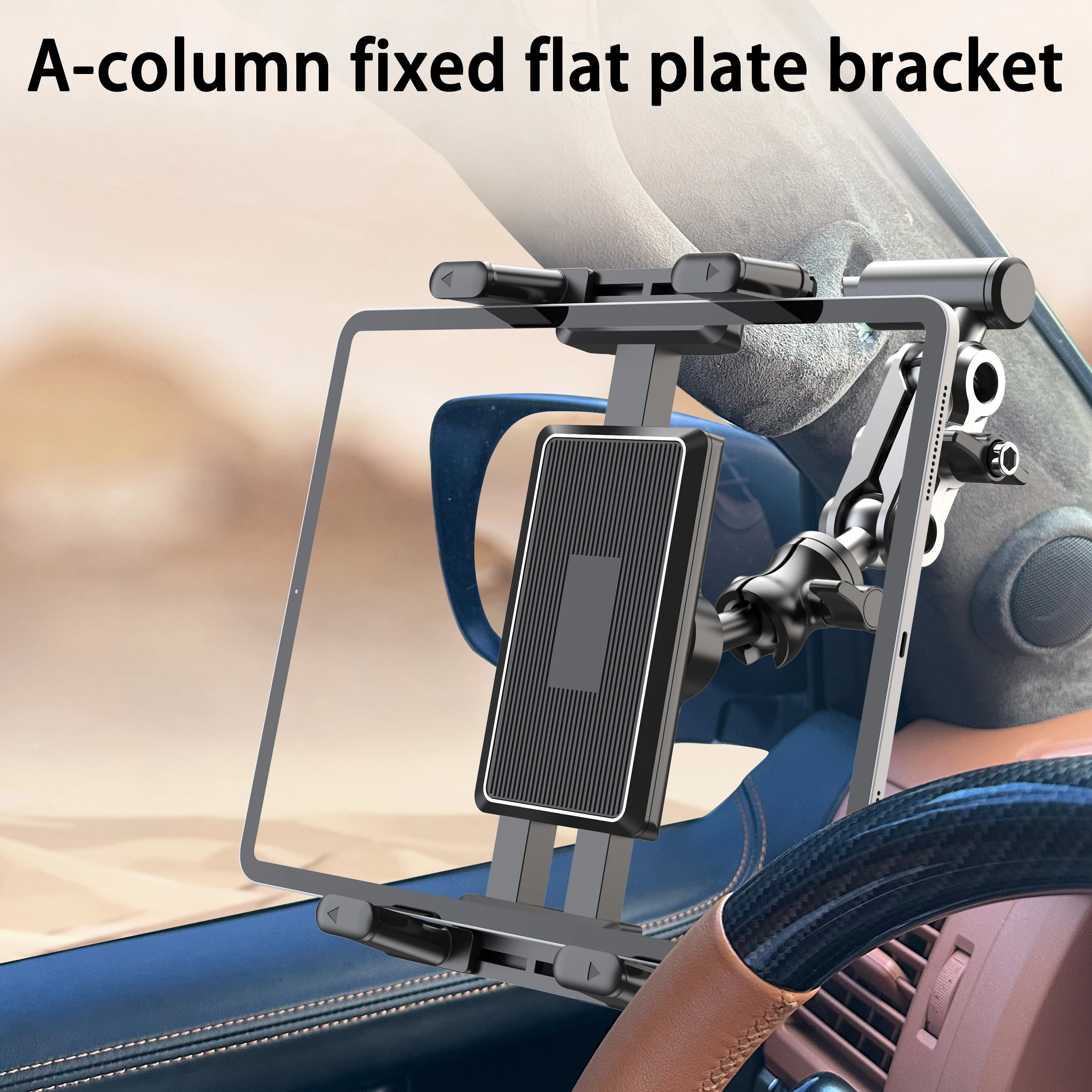 

Car A-Pillar Tablet Holder Universal Mount for All 4.7-12.9inch Phones Off-Road Vehicle Armrest