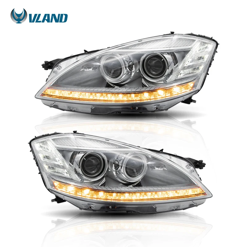 Upgraded Full LED Headlight Assembly Fits 06-09 Mercedes W221 S-Class S350 S500 S600, IP67 Waterproof Plug-and-Play