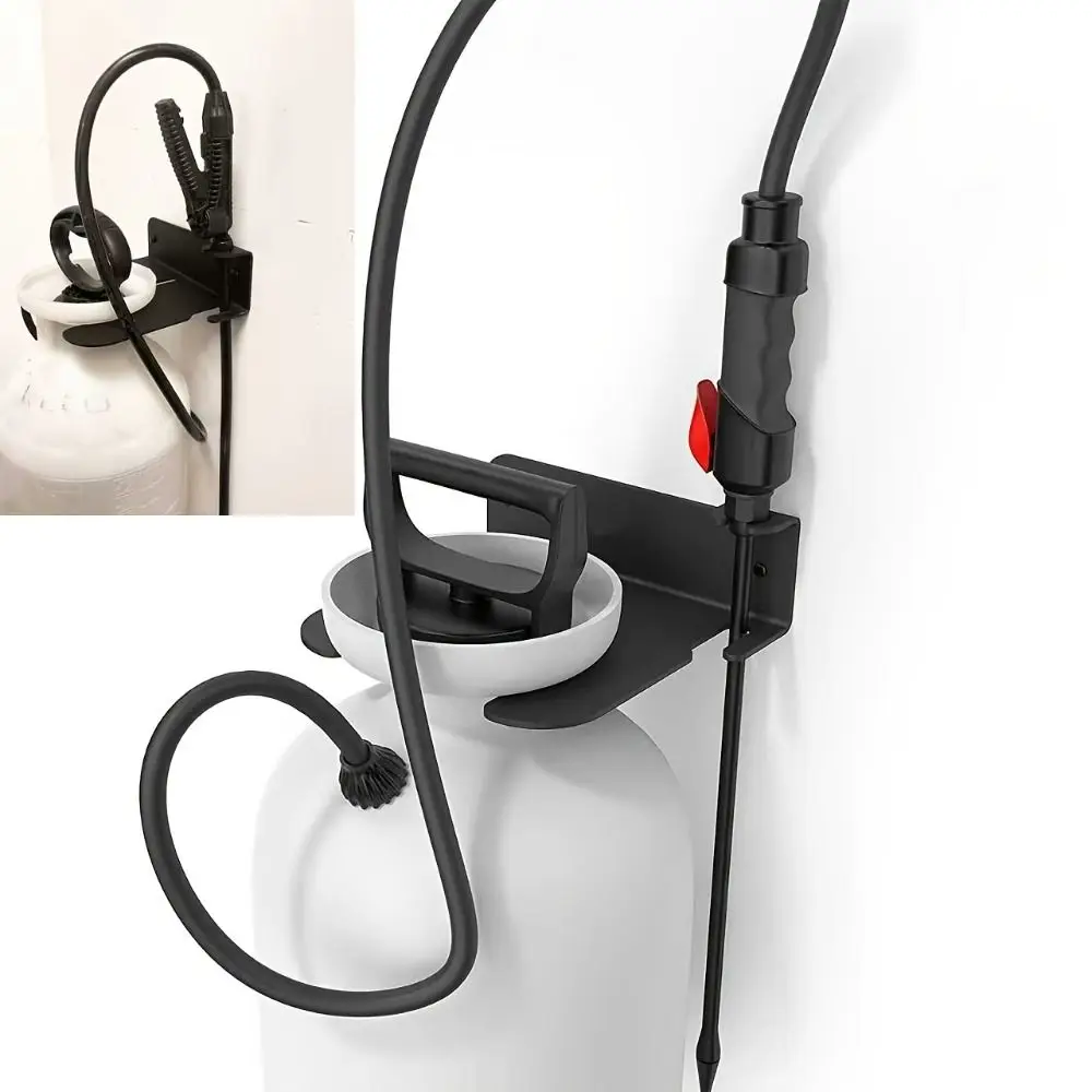 

Wall-Mounted Garden Sprayer Rack Space-Saving Rust Resistant Sprayer Holder Versatile Design Heavy Duty Garden Tool Organize
