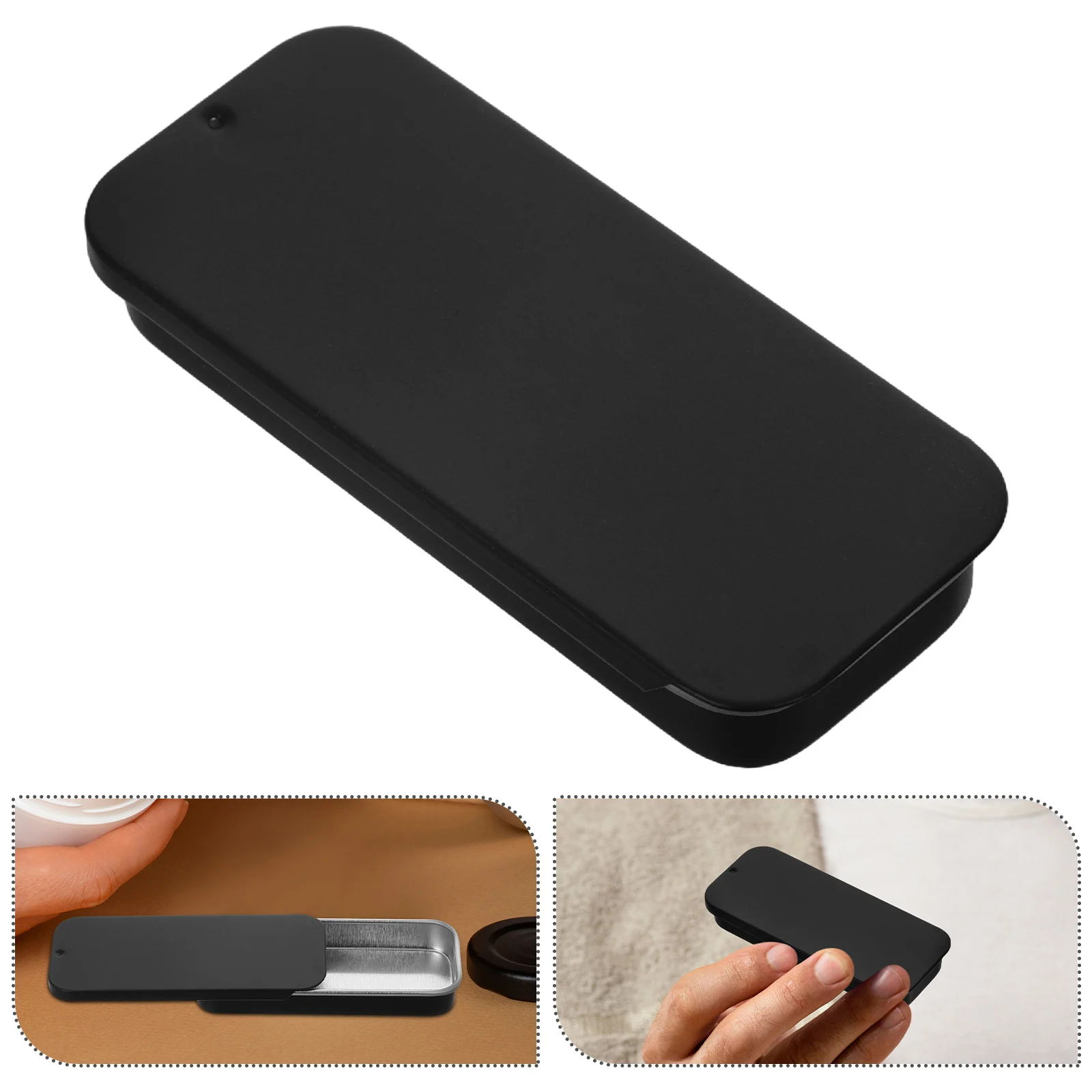 

6 Pcs Small Slide Tin Box Boxes Solid Fragrance Container Iron Containers Metal Tins