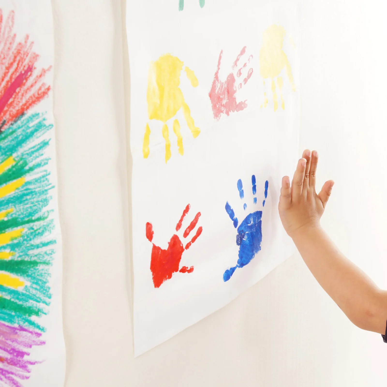 2 Rolls Drawing Paper Gift Wrapping Calligraphy Blank Painting Child Poster Easel White