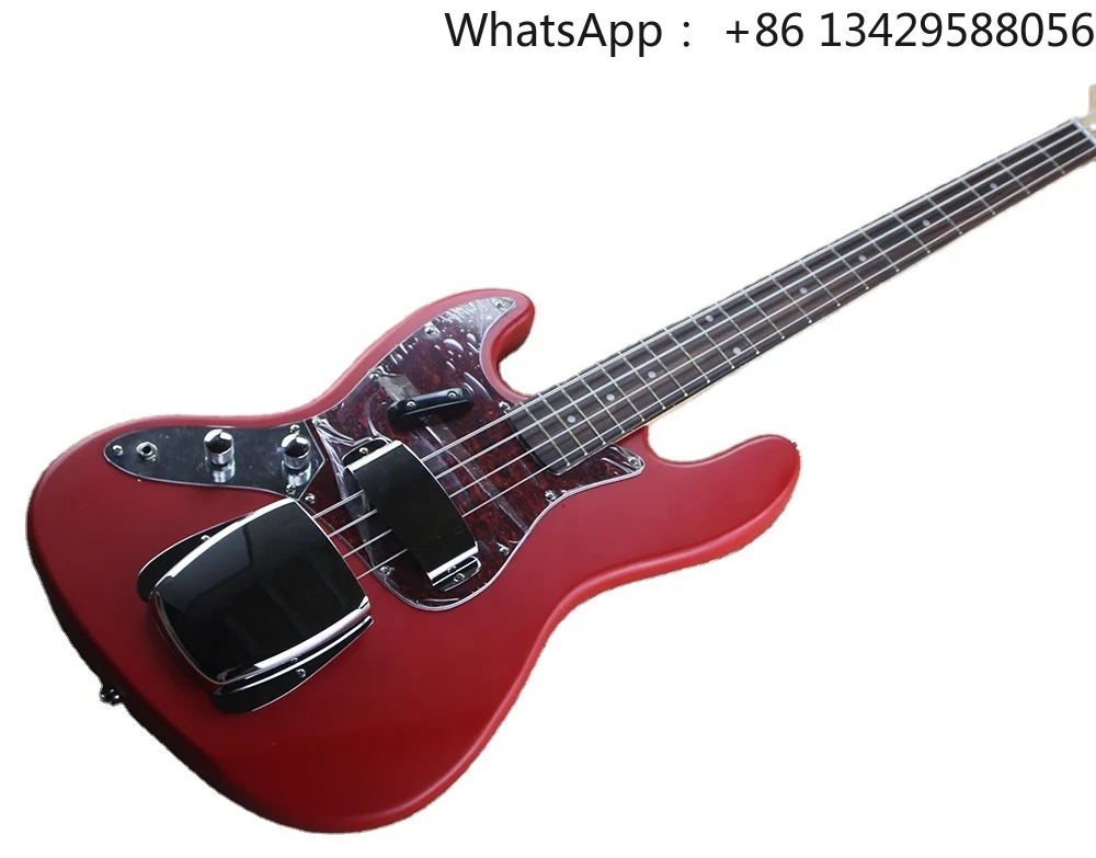 Flyoung Left Handed Electric Guitar Bass 4 Strings Matte Electric Bass Guitar Rosewood Fretboard Guitar