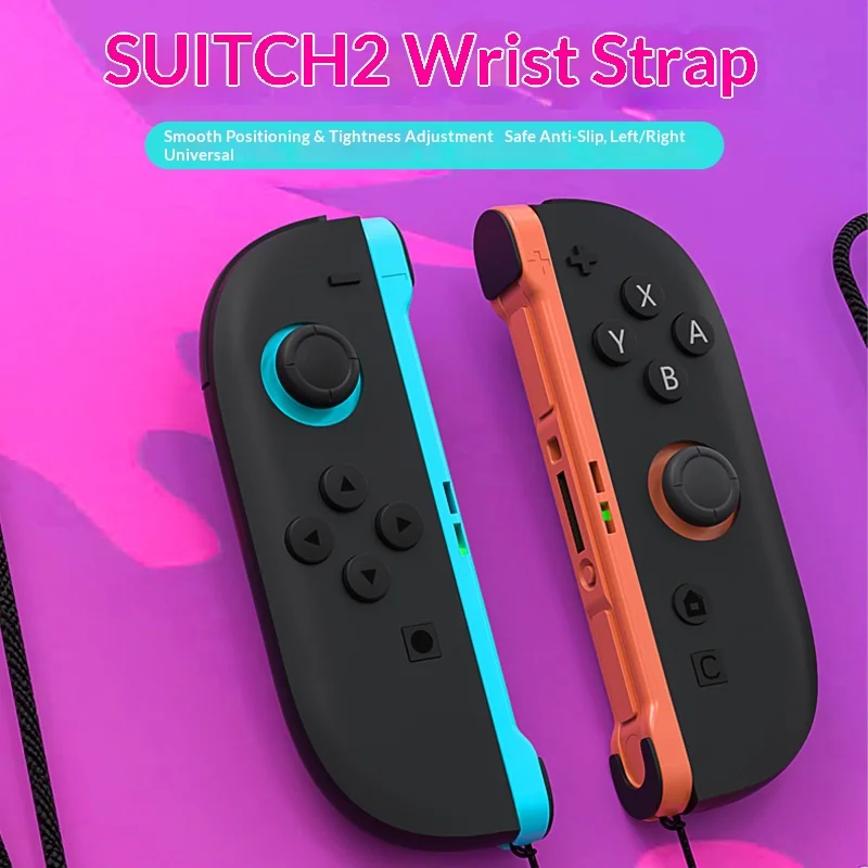 2 Pack Wrist Straps for Switch 2 Joy-Con 2 Adjustable Anti-Fall Hand Lanyards for SW2 Wireless Controller Gaming Accessories