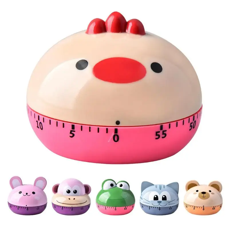 Animal Timer Digital Kitchen Countdown Clock Cooking Timekeeper Kitchen Reminder Countdown Timer Manual Cartoon Tool Lovely