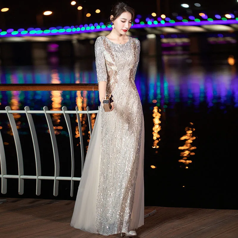 RONGKUN Luxury Evening Dresses 2023 New Summer Long Banquet Elegant Party Gown For Women Elegant And Pretty Women\'s Dresses Gala