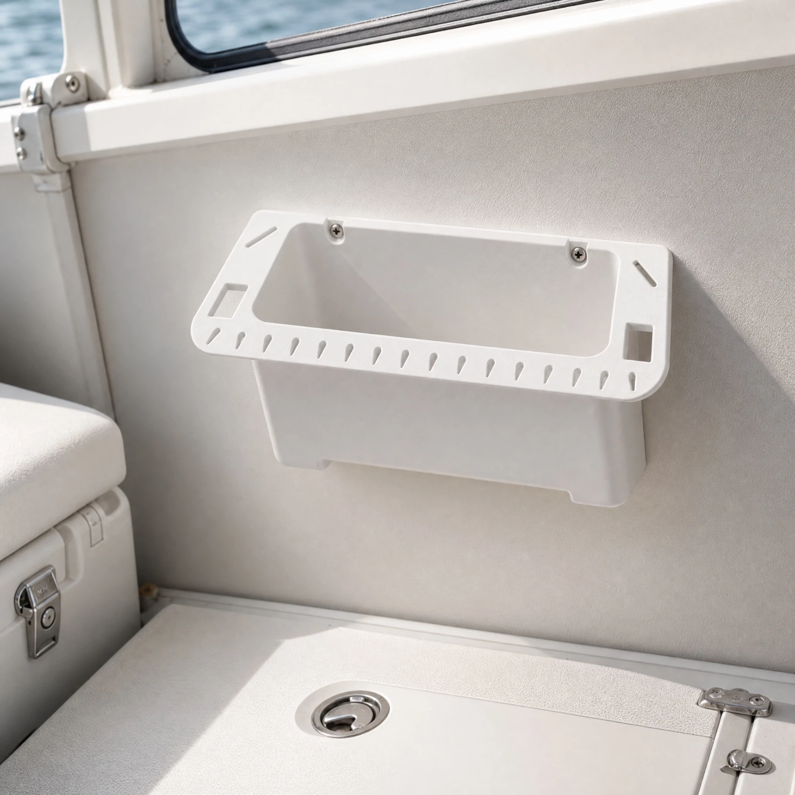 Organizer Mountable Boat Storage Container with Mounting Screws Small Parts Organizer Compact for Fishermen, Boats