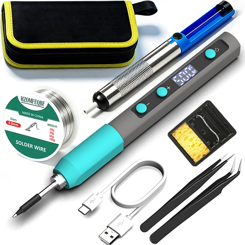 Multipurpose USB Soldering Iron with a Temperature Range of 200–500°C and °C/°F Switching, Suitable for Electronics Repair Work