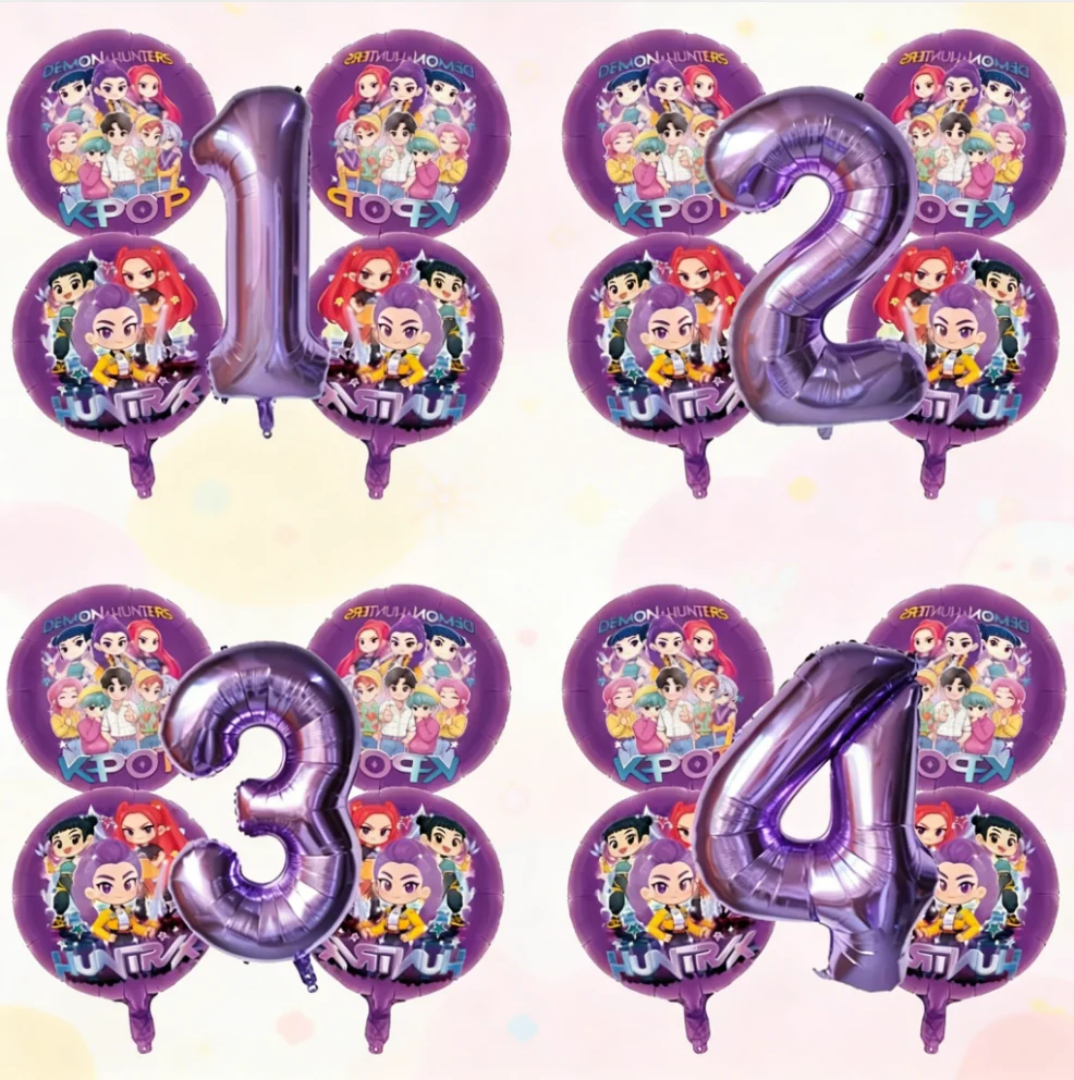 Nouvel ensemble de ballons de décoration pour fête d'anniversaire Kpop pour enfants, chiffres 1-9, fournitures pour baby shower