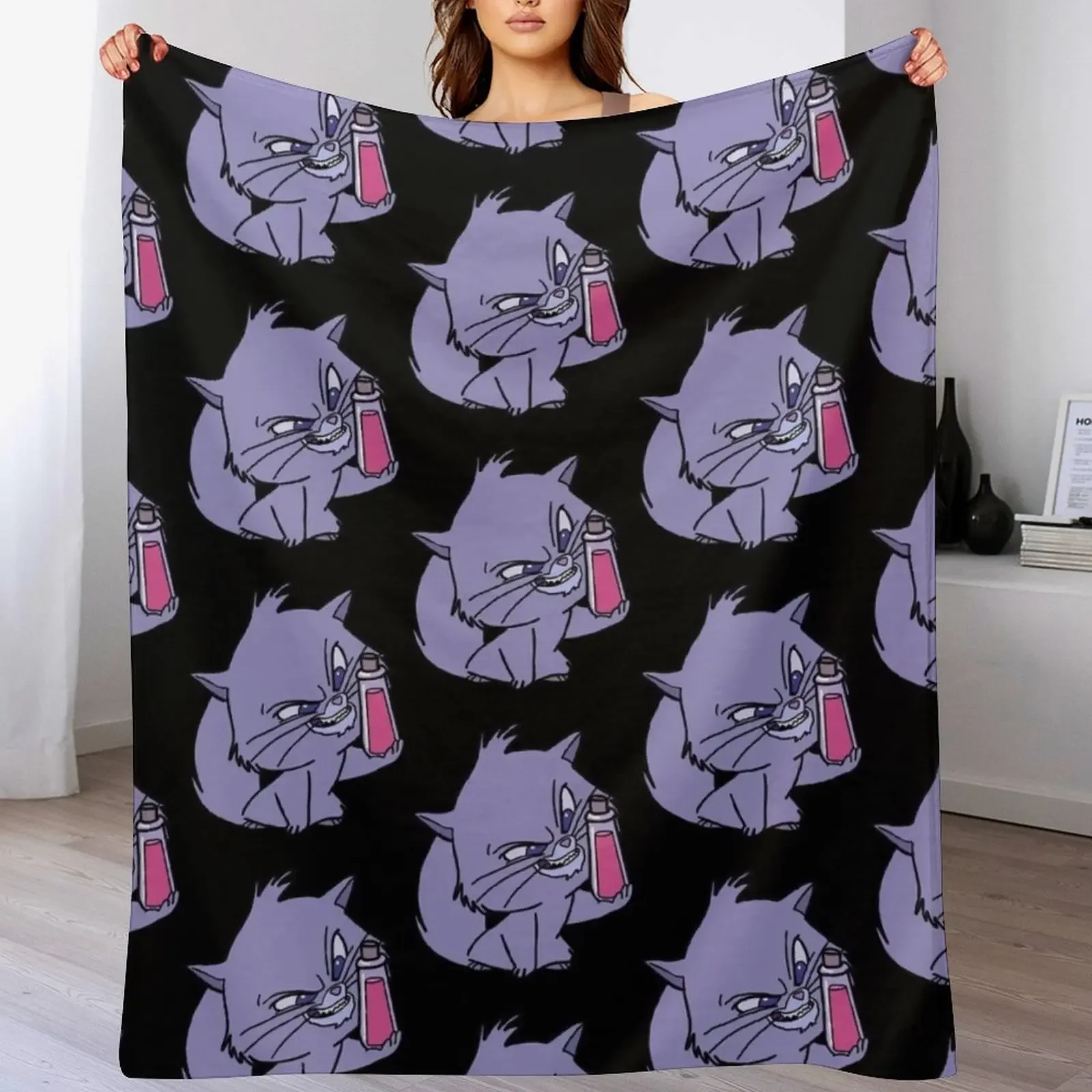 

Yzma Cat With Poison Bottle Throw Blanket cosplay anime Luxury Designer Sofa Quilt Kid'S Blankets