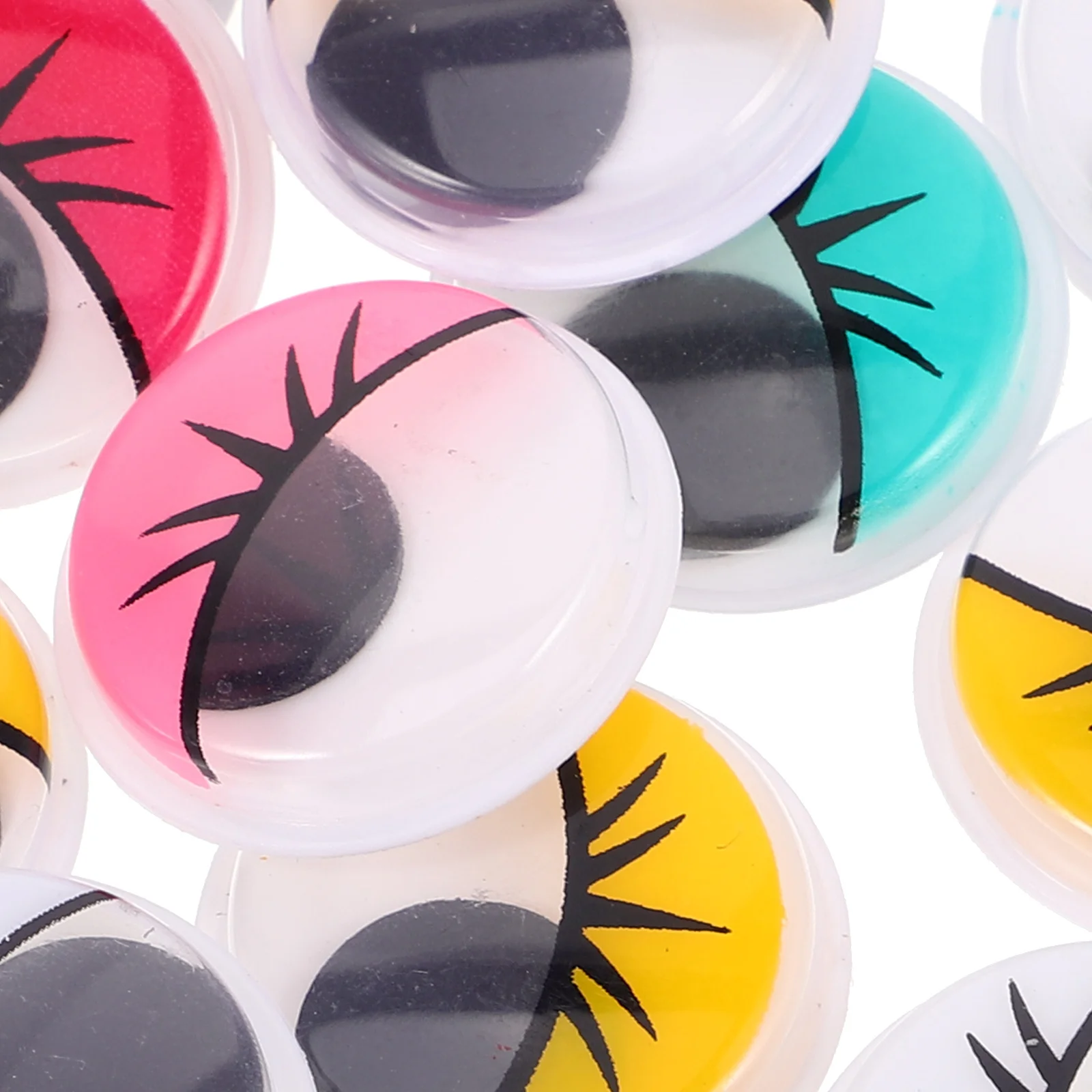 50 قطعة مجموعة المواد الحرفية 20 مللي متر الملونة المستديرة ذاتية اللصق عيون جوجلي DIY بها بنفسك المشاريع الفنية سكرابوكينغ الحيوانات المحشوة دمية