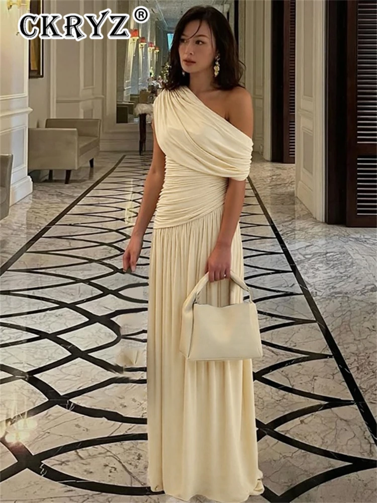 

Ladies Autumn Elegant Evening Party Dress Women Off Shoulder Backless Ruched Fashion Long Dresses Club Streetwear Fall Outfits