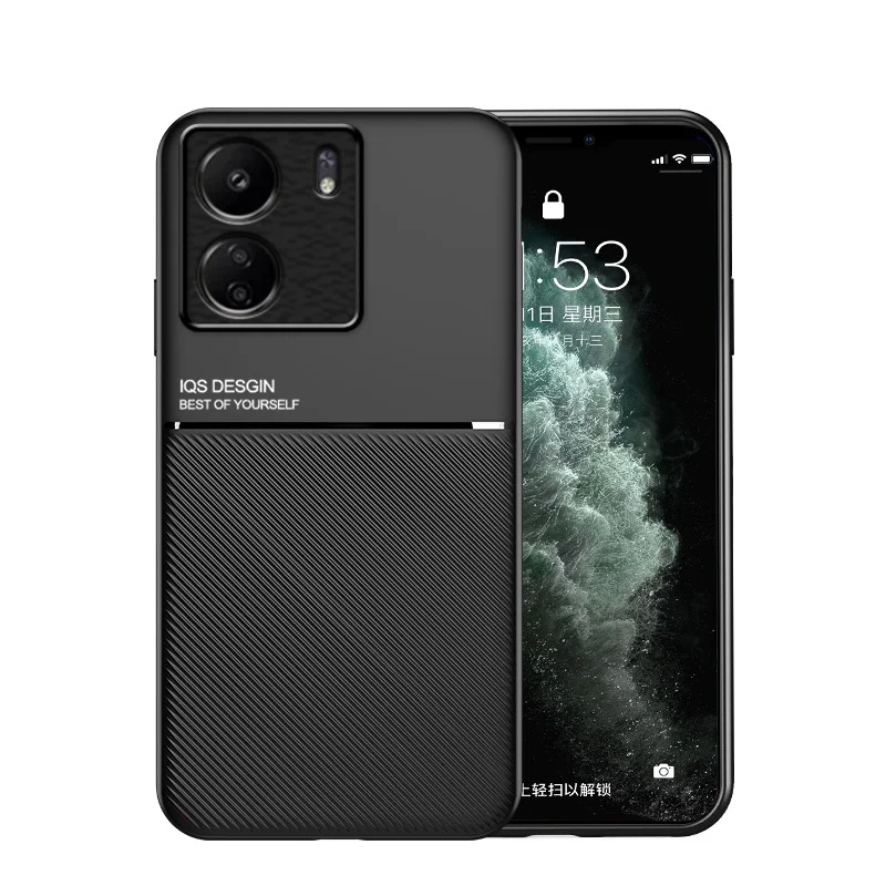 ل Xiaomi Redmi 13C حافظة حامل السيارة المغناطيسي حافظة هاتف جلدية ل Poco C65 C 65 PocoC65 إطار من البولي يوريثان غطاء وقائي Redmi13C 13 C