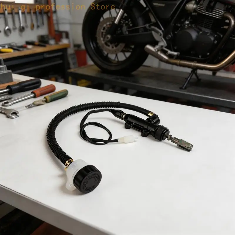 Motorrad-Hinterradbremspumpe, Ersatzteil mit Hydraulikschlauch und separatem Flüssigkeitsbecher, 4 Halterung für TNT300 BJ300 – Detail 5