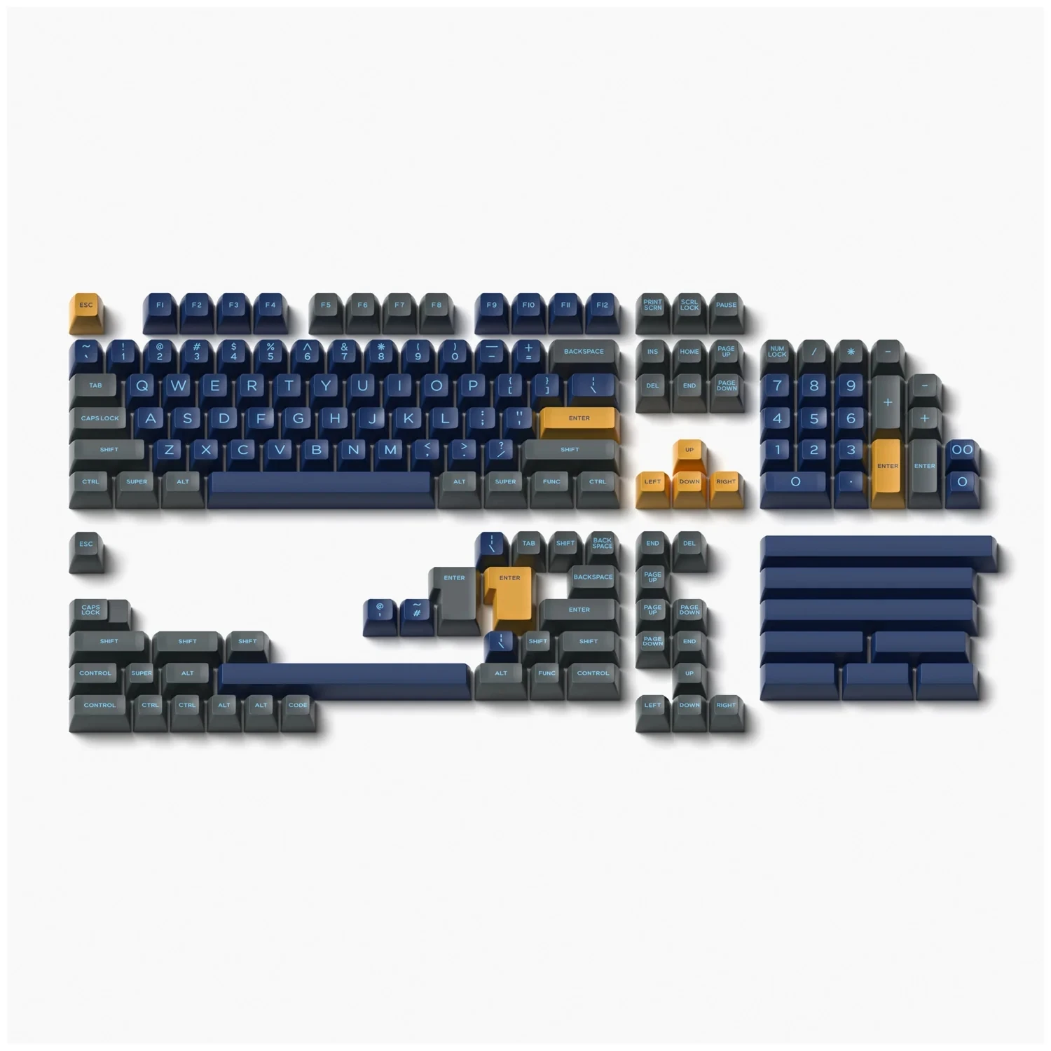 SA Profile Atlantis Mechanical Keyboard Keycap Set ABS Double Shot Custom Keycaps Domikey