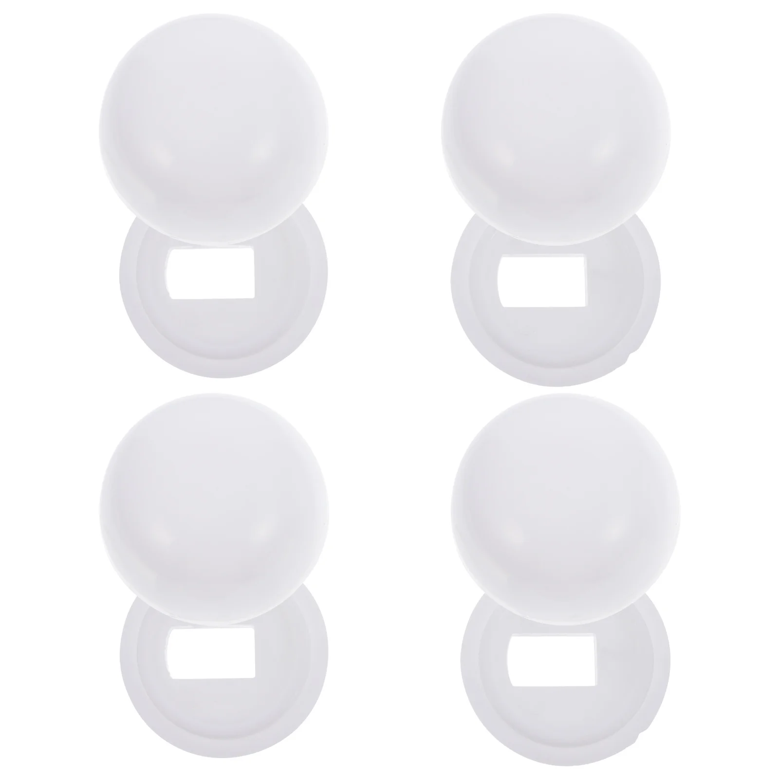 4 أزواج من أغطية مسامير المرحاض العالمية أغطية بلاستيكية مزخرفة لملحقات تركيب كلوسيستول سهلة الاستبدال من البلاستيك #3