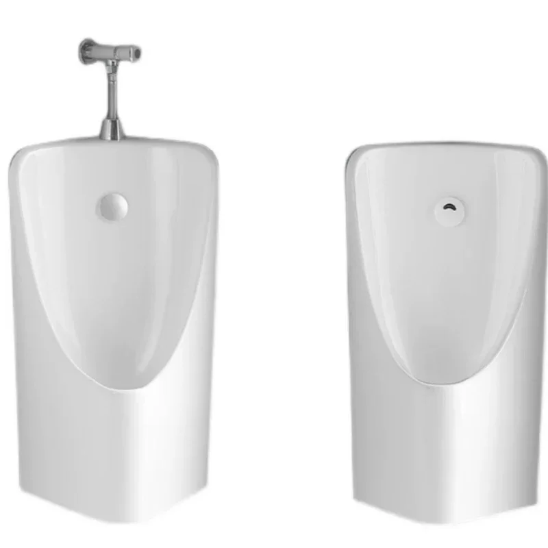 Men Corner Induction Urinal Ceramic Wall Mount Urine Cup Space Saving Household Small Apartment
