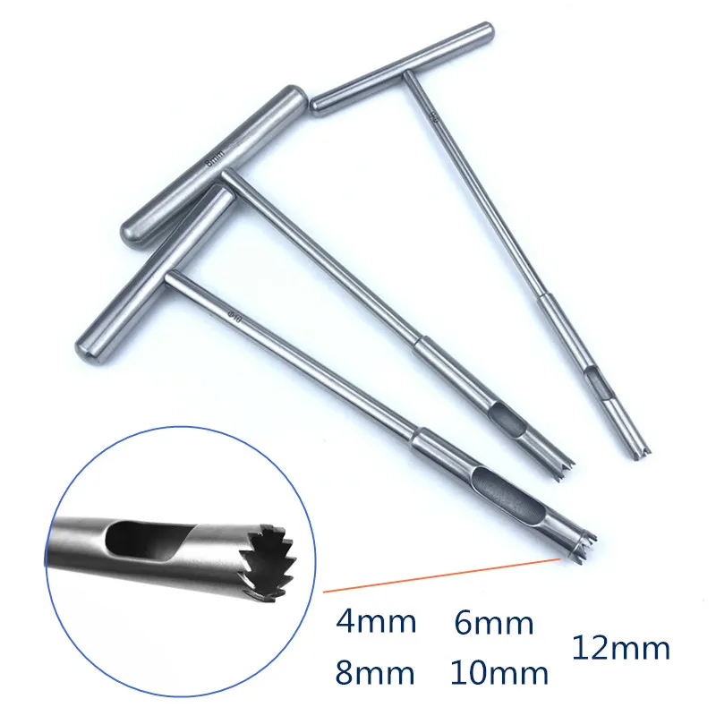 Orthopedics Hollow Mill Bone Screw Extractor T type broken nail extractor Stainless Steel Orthopedics Instrument Removal tool