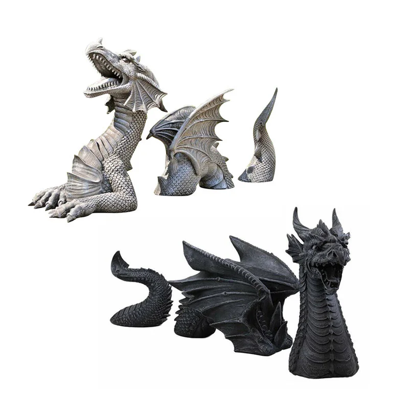 

Dragon Figurine Gothic Garden Statue Lawn Decor Art Ornament Gift Yard Decoration