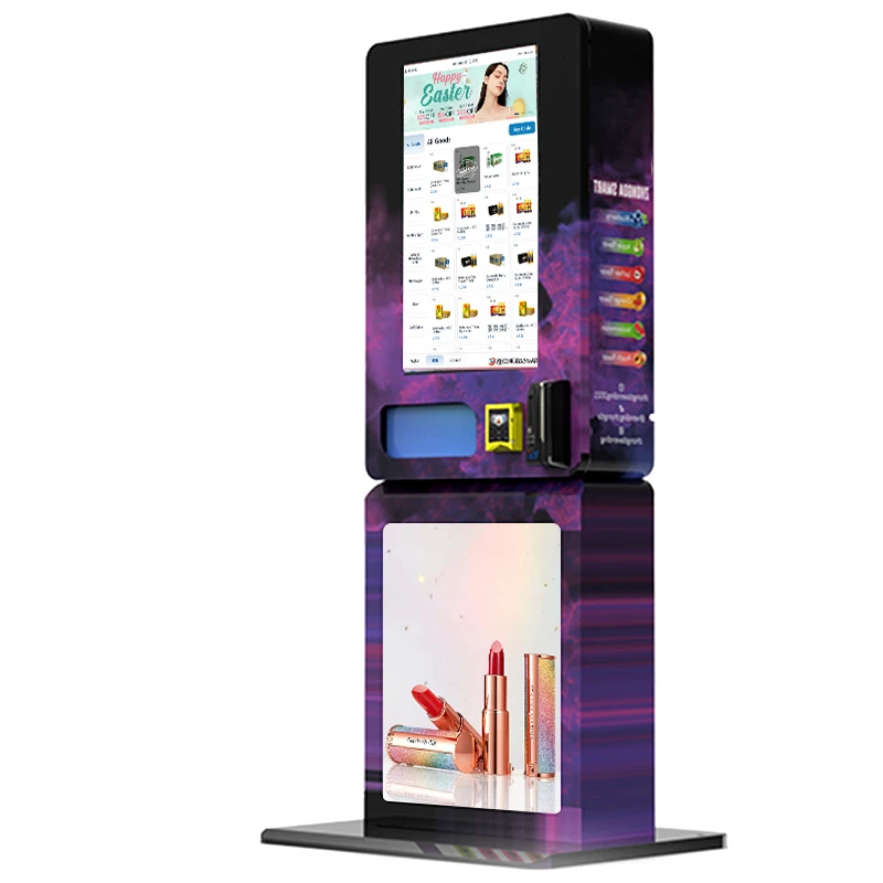 Age verification automatic with card reader touch screen vending machine