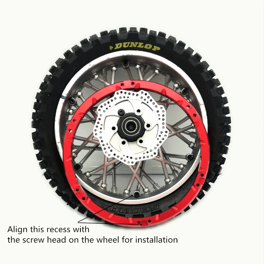 Aluminium achterwielversterkingsringen voor Losi 1/4 Promoto MX-motorfiets compatibel met LOS46003