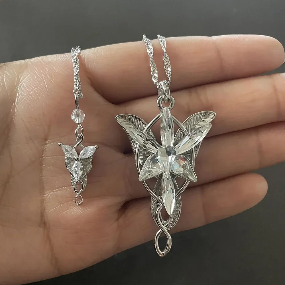 925 Sterling Silver Arwen Necklace Fashion Fairy Princess Twilight Star Necklace Women\'s Sweater Chain Accessories