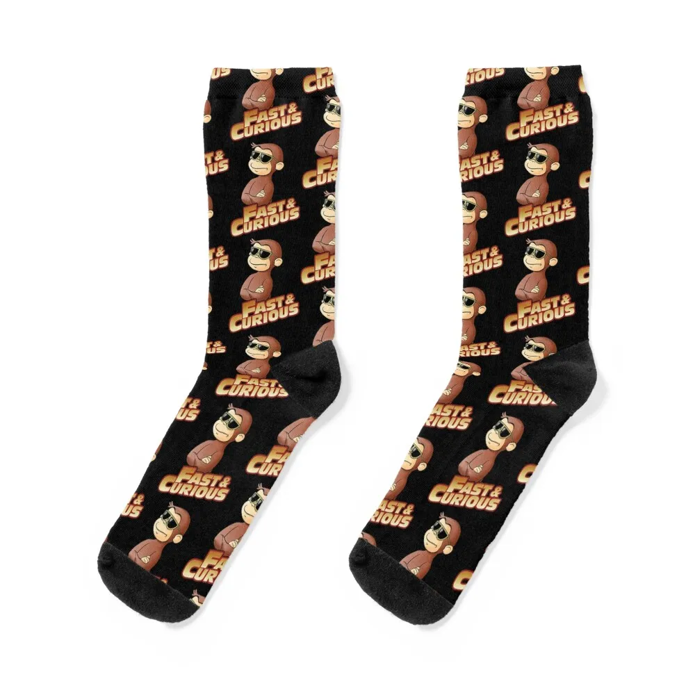 

Curious George T-ShirtFAST AND CURIOUS. Socks compression Children's hockey Hiking boots Women Socks Men's