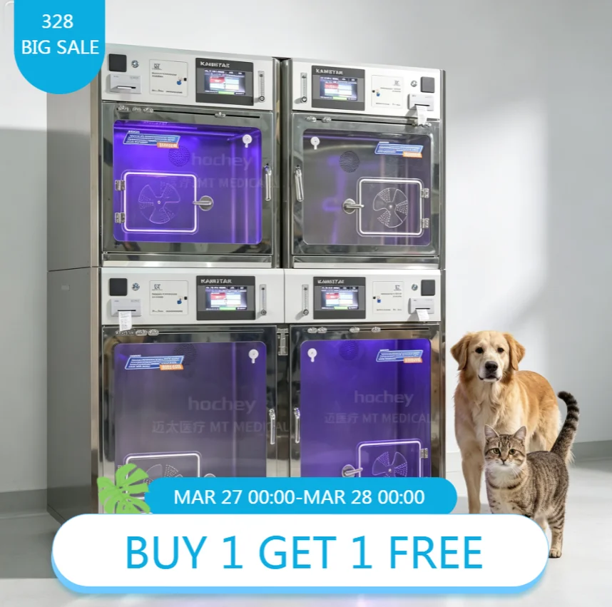 MT MEDICAL Multifunction Stainless Steel Veterinary ICU Pet Cage Dog Kennel With Atomization Function
