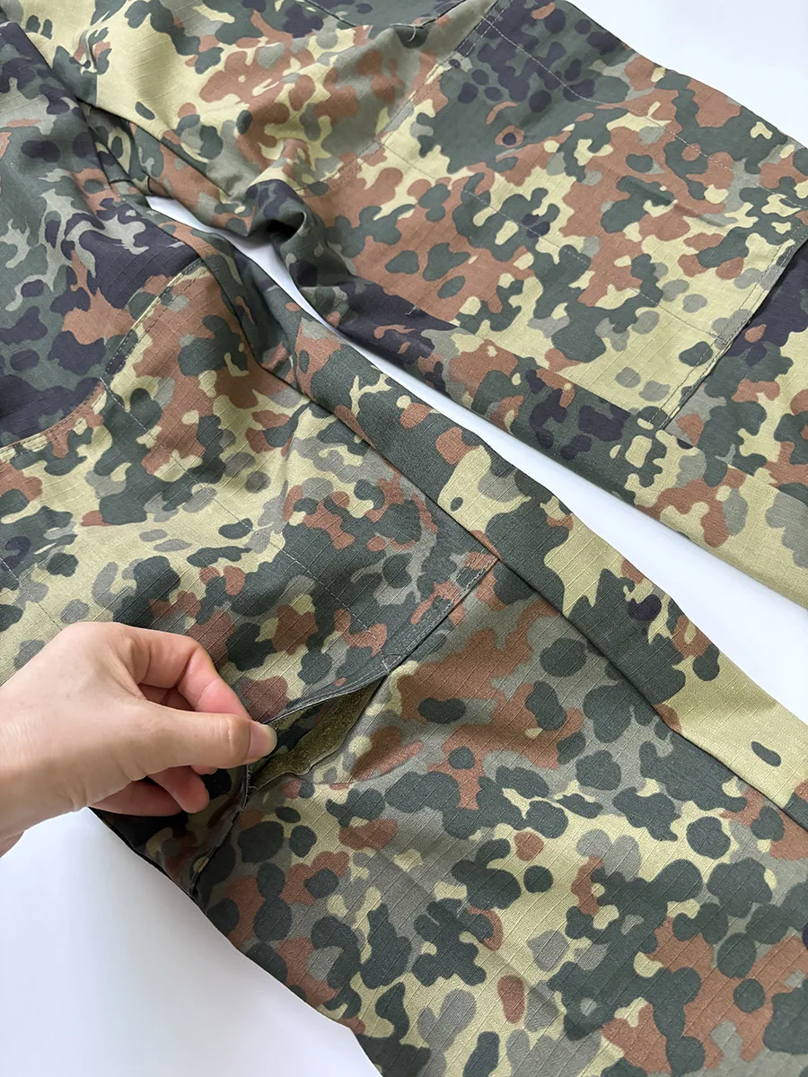 Deutschland Camouflage Dschungel Trainingsuniform ACU Feldanzug Flecktarn Dschungel Spot Set für Männer, Feldtraining Anzug Kampf ACU Set – Detail 11