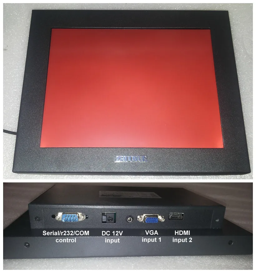 15-Inch Serial Port (RS232) Control Open Metal Housing Industrial Touch Screen Monitor for Industrial Machines